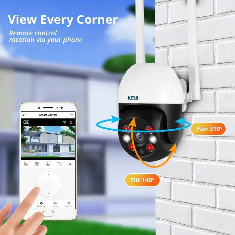 KERUI Wireless PTZ CCTV Camera Clarity Outdoor Security