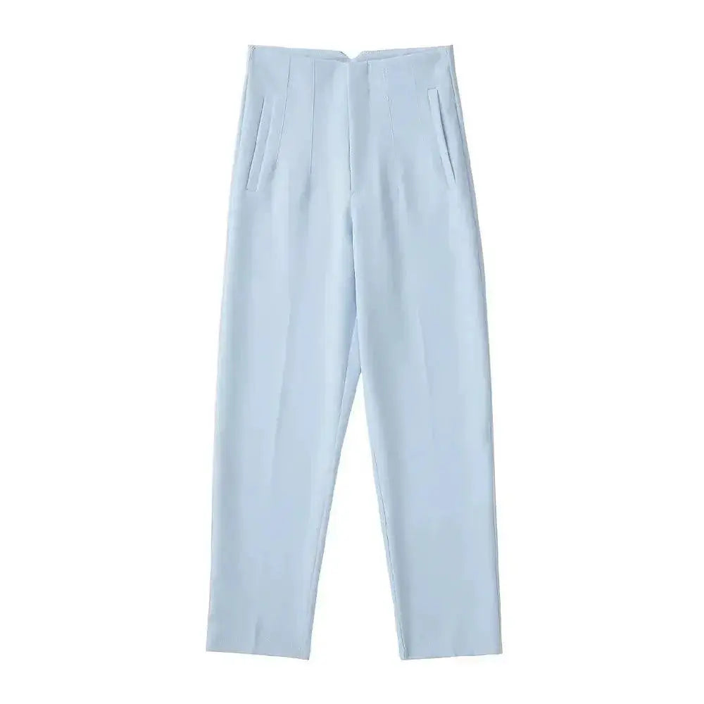 Vintage High Waist Zipper Pencil Pants For Women Classic