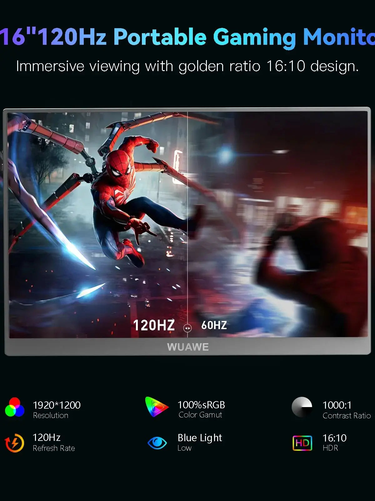 Christmas Gifts " Portable Monitor, % sRGB Portable Gaming — product view 3