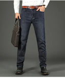 Fashion Classic Blue Black Denim Trousers Men's Jeans