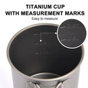 Camping Mug Foldable Titanium - Lightweight Outdoor Cup