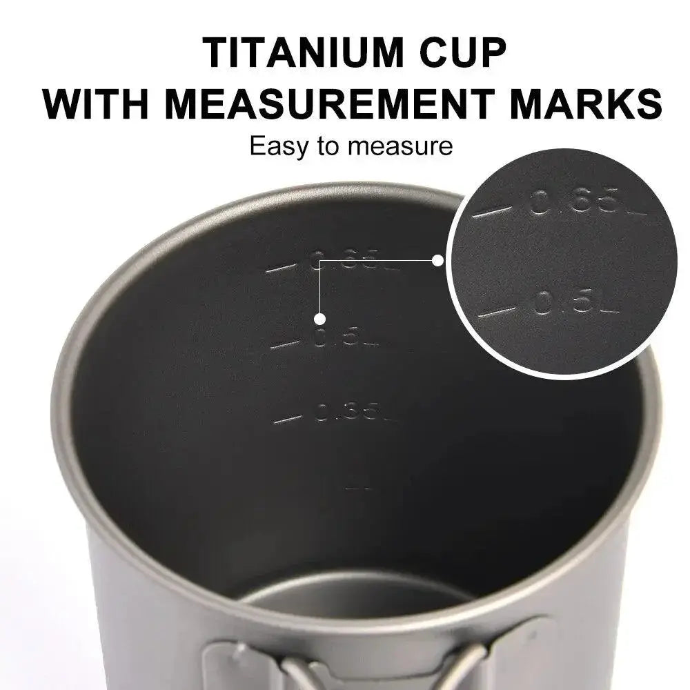 Foldable Titanium Camping Mug Lightweight Outdoor Cup