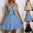 Bow Strap Linen Sundress
