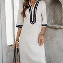 Plus Size Striped Evening Dress