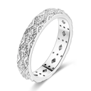 Sterling Silver Ring Sparking Zirconium