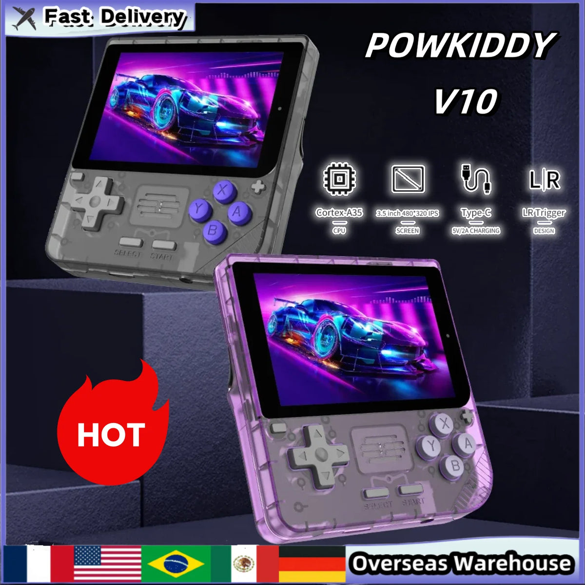 POWKIDDY V10 Handheld Game Console