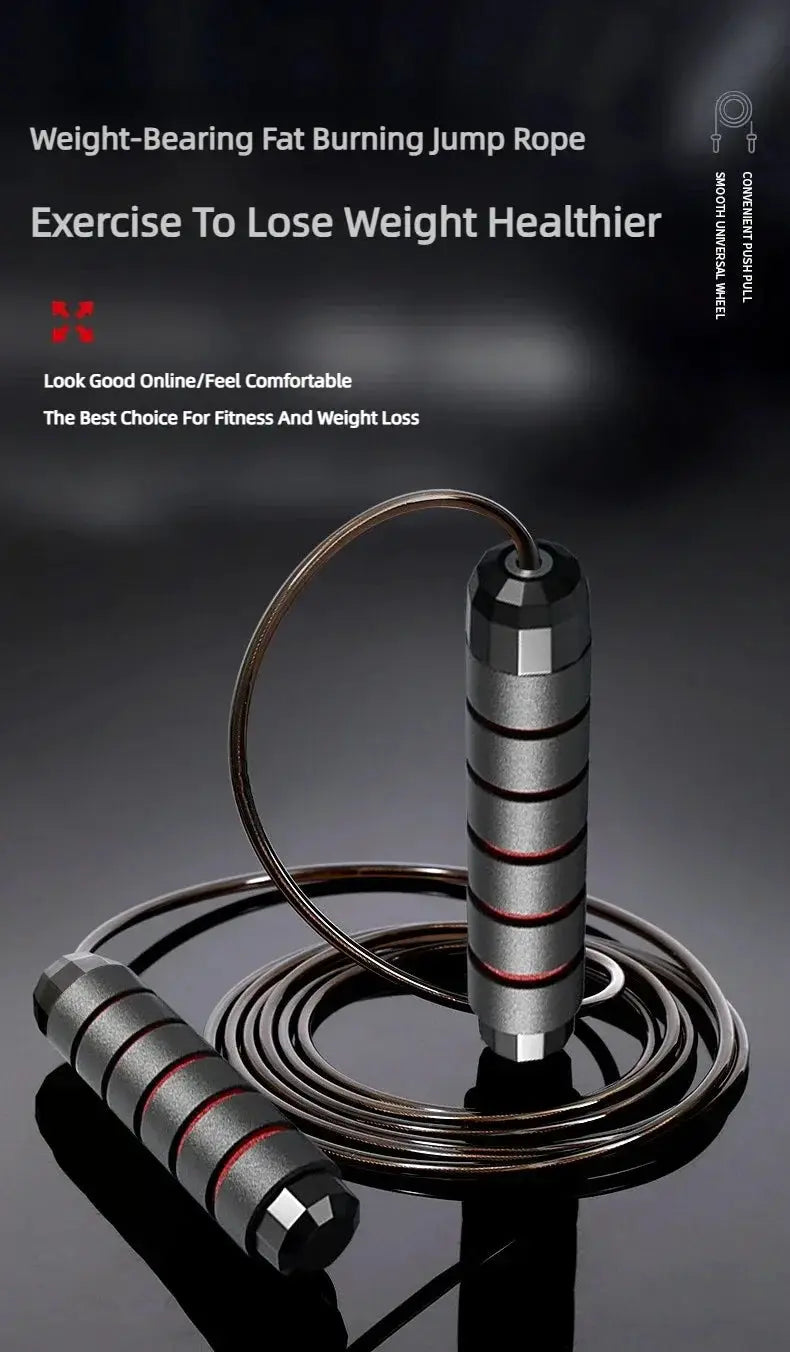 Adjustable Steel Wire Jump Rope for Fitness Training
