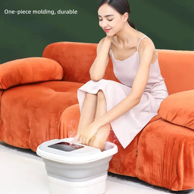 Electric Foot Spa Bath Massager with Heat, Automatic Foot Soak Tub, Foldable Portable Basin for Home Use Constant Temperature