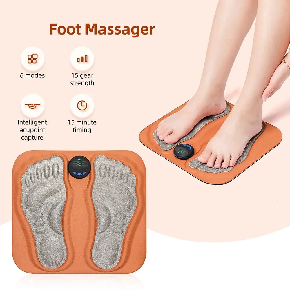Smart 3D Foot Massage Pad 15 Levels Intensity Feet Massager Acupoint Foot Massager Relax Feet Muscles Slim Legs Foot Pad