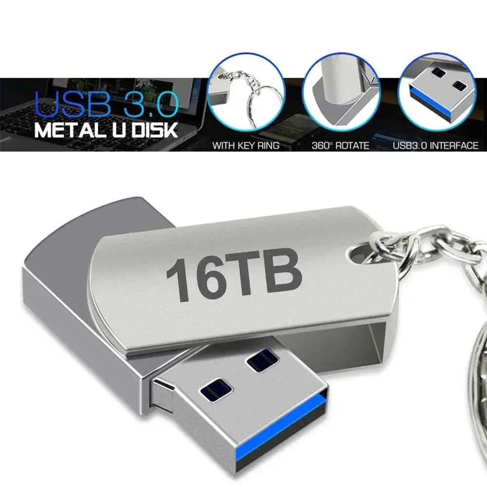 Portable Metal Cle USB Flash Drive 2TB High Speed Storage