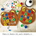 Children's Geometric Shape Matching Puzzle Board Games Fun