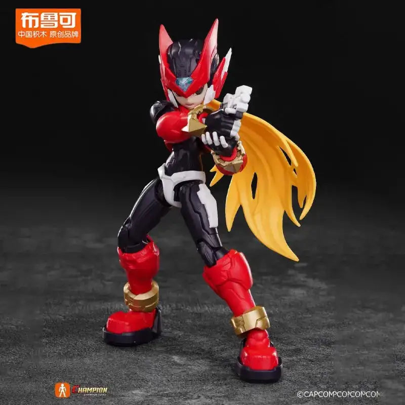 Original Blokees Mega Man ZERO Shooting Star Rockma Champion Class Assembled Model Action Figure Model Collect Fans Gift Toys