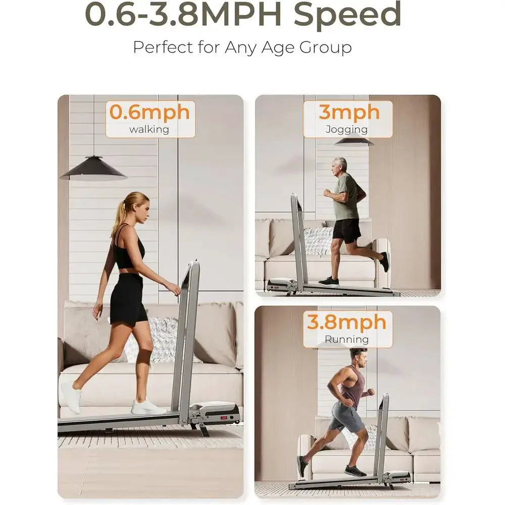 Portable Desk Treadmill - 2.5HP Walking Pad with Remote, LED Display, 265 lbs Capacity for Home or Office Use