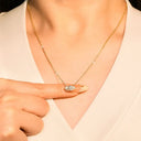 Gold Moissanite Solitaire Necklace
