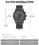 Premium Black Chronograph Watch