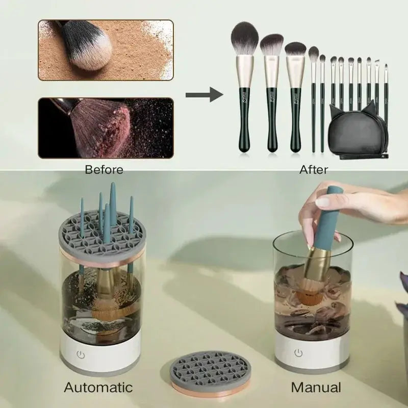 3 In 1 USB Makeup Brush Cleaner And Dryer Electric Washer - OurLum.com