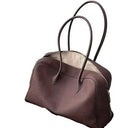 Motingsome First Layer Cowhide Handbag for Women Pillow Design