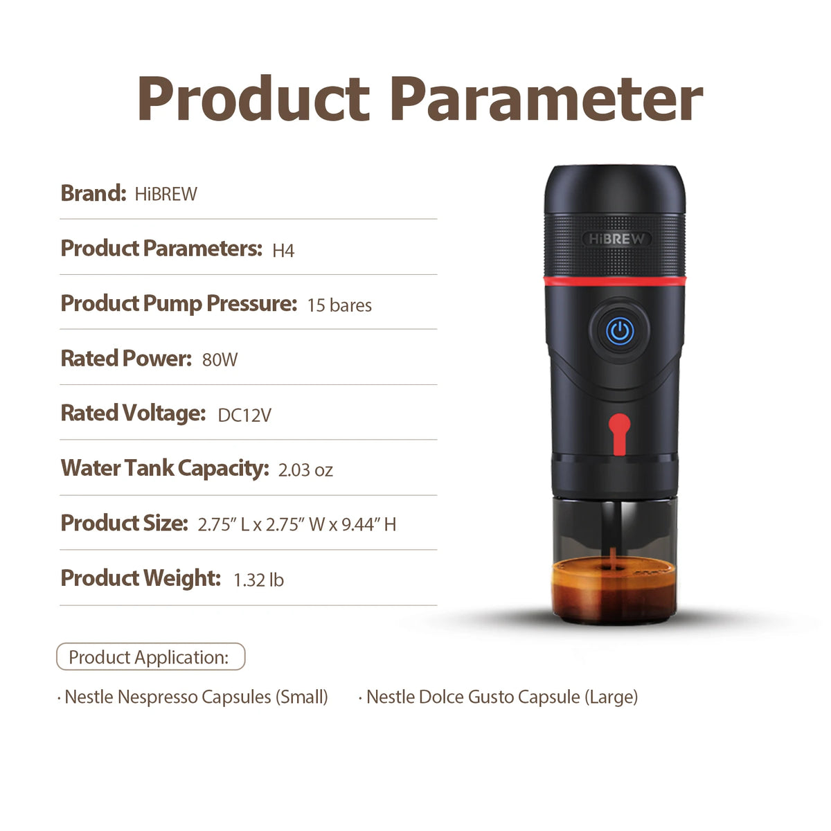 HiBREW Portable Coffee Machine for Car & espresso Coffee Maker Expresso — product view 5