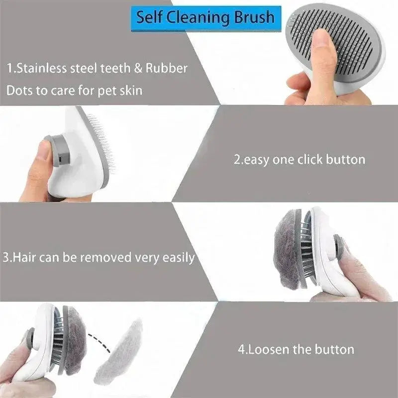 Hair Remover Brush For Pets Gentle Grooming Tool Easy To Use