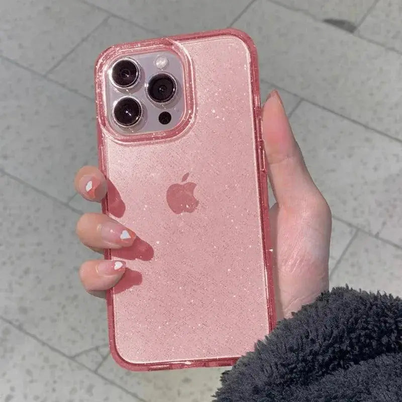 Glittering Shockproof Silicone Case for iPhone Pro Max