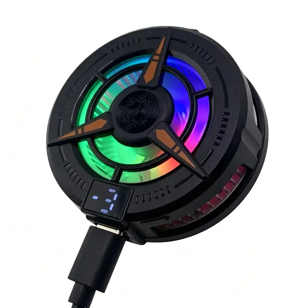 TL25 Semiconductor Phone Cooler 5V3A Powerful Cooling Magnetic & Clip 2-in-1 Digital Display for Gaming Live Broadcast