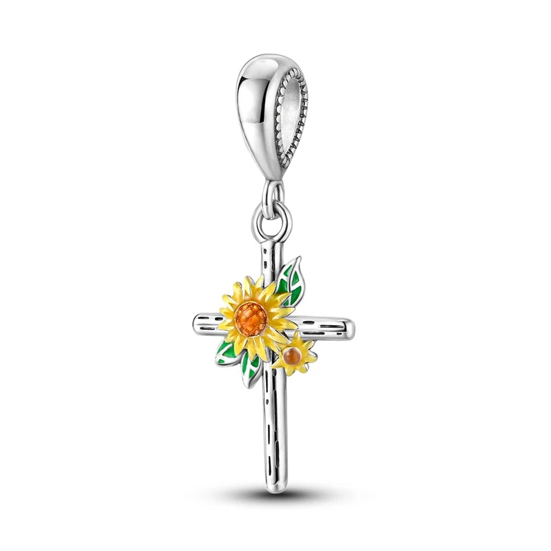 Silver Plated Butterfly Ladybug Cactus