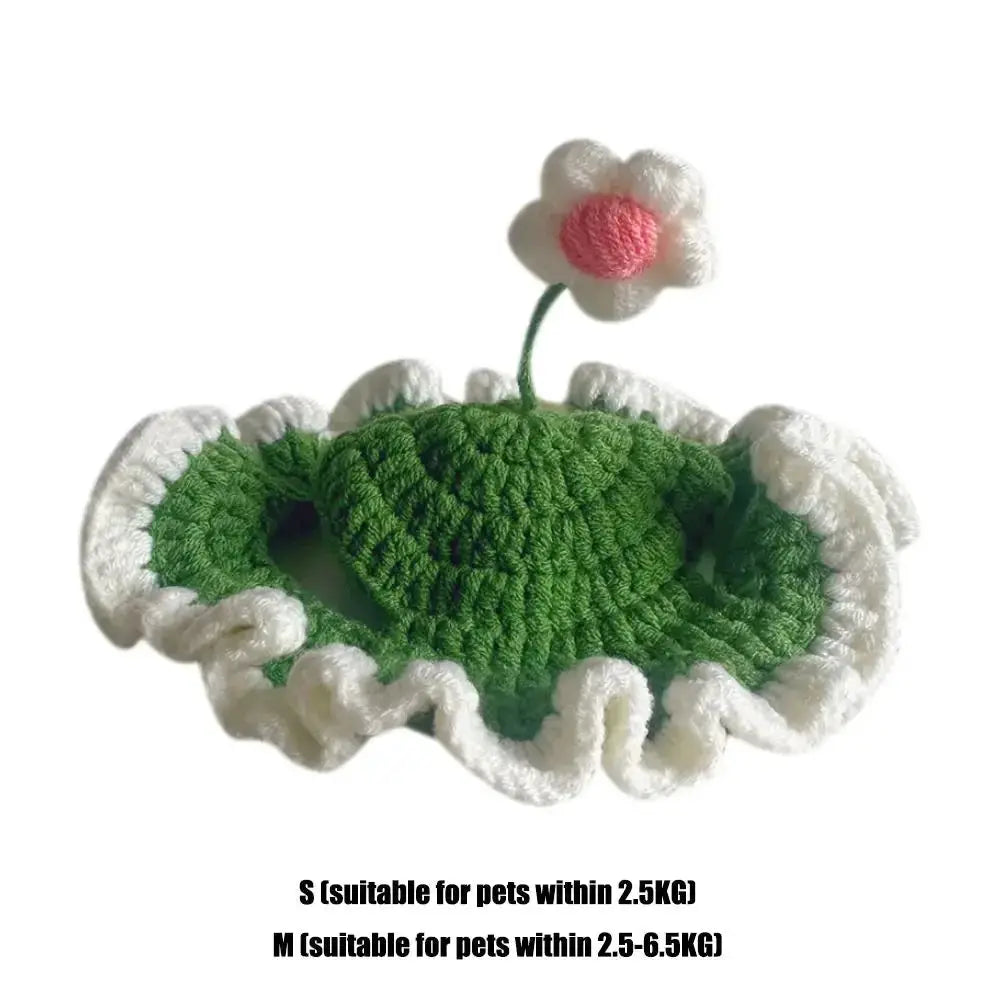 Decoration Cute Flower Cat Hat For Pet Cosplay Photo Props