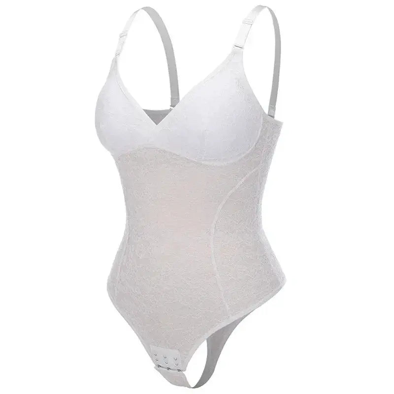 Lace Bodysuit With Tummy control Built In Bra Slimming