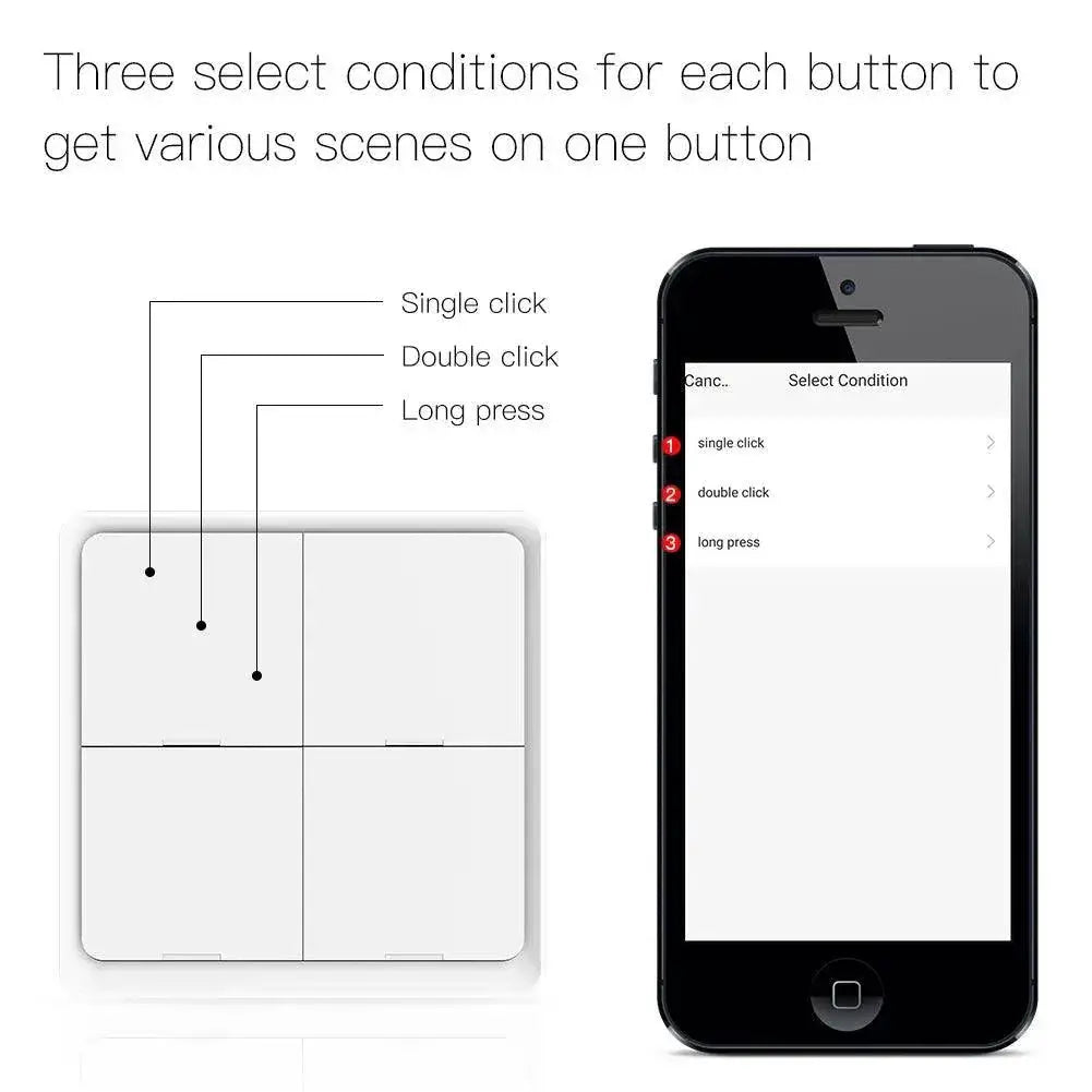 Smart ZigBee Tap Control Scene Switch Elevate Smart Home