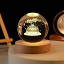 3D Crystal Ball Crystal Planet Night Light DIY Laser Engraved