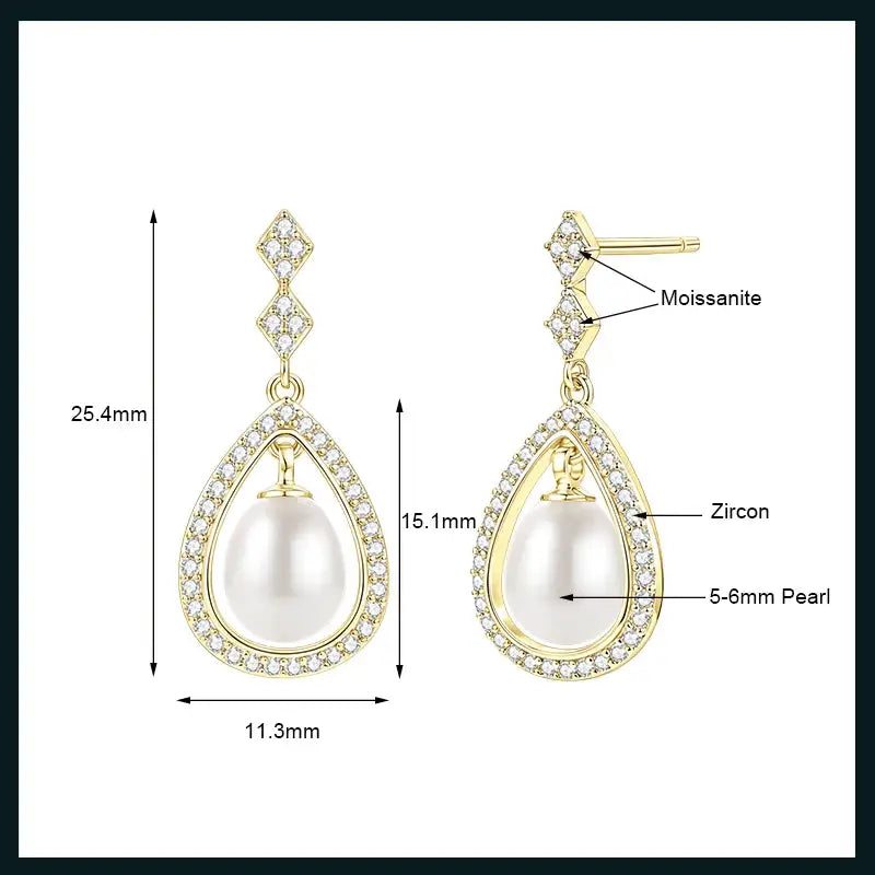 Gold Filled Pearl Earrings — product image 2