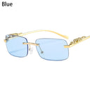 Trendy Rimless Square Sunglasses for Men and Women Fashion