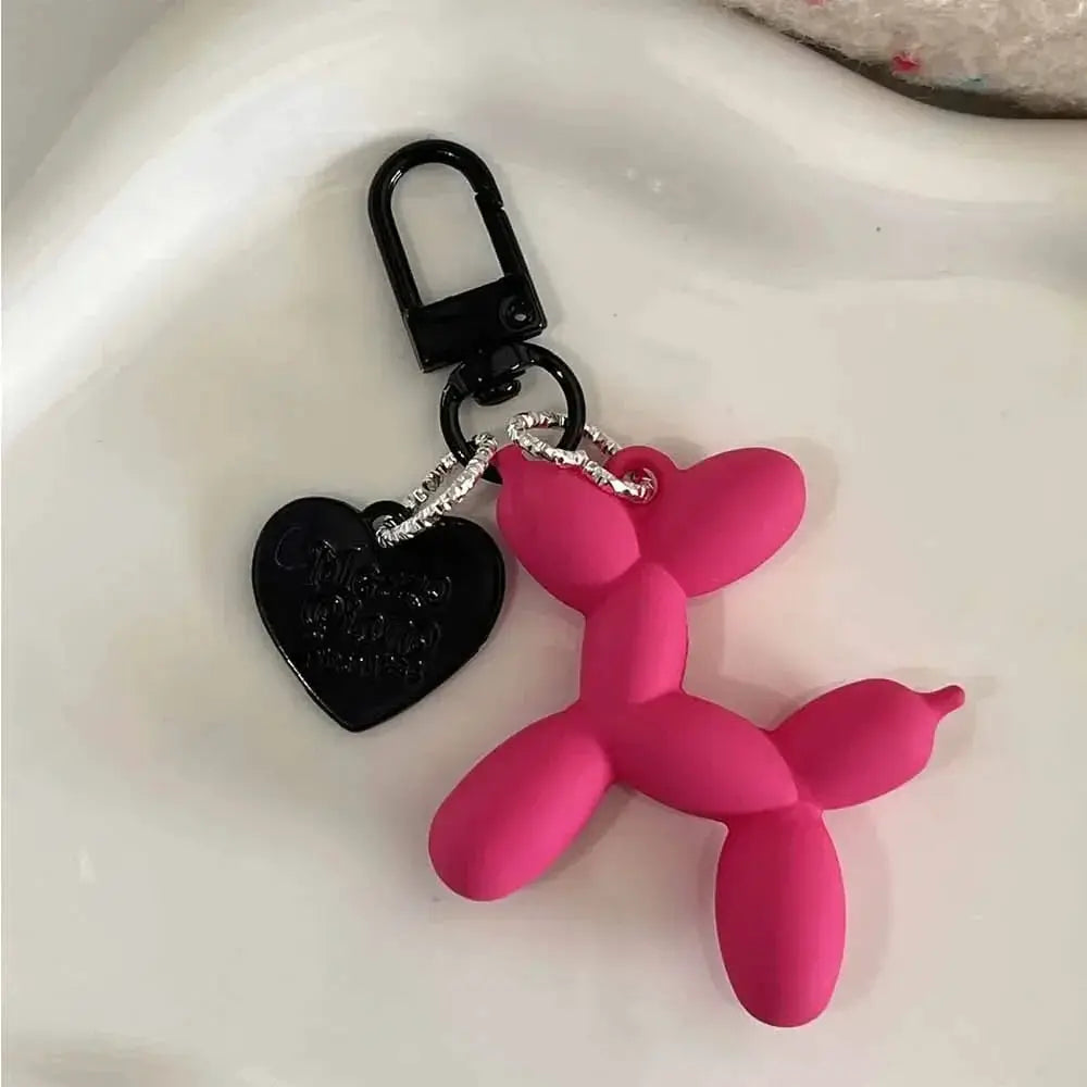Cute Cartoon Balloon Dog Couple Keychains Gift Set Two Piece