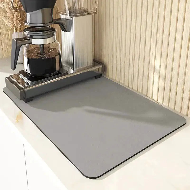 VIKAMA Solid Color Diatomaceous Earth Drying Mat Non Slip
