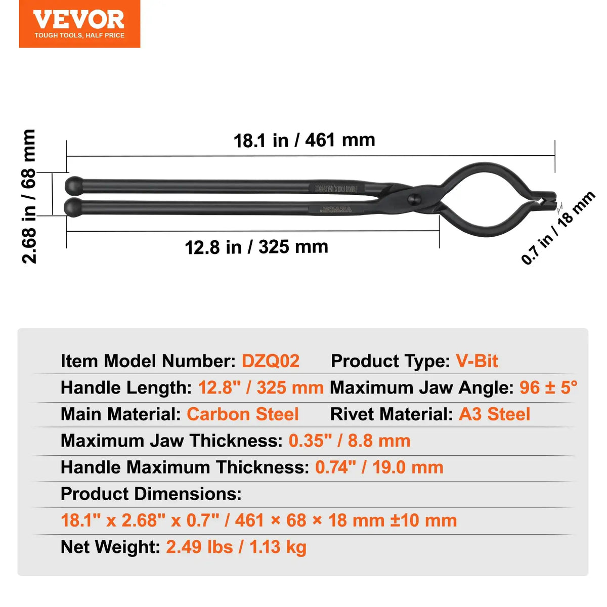 Blacksmith Tongs Set Carbon Steel — product image 11