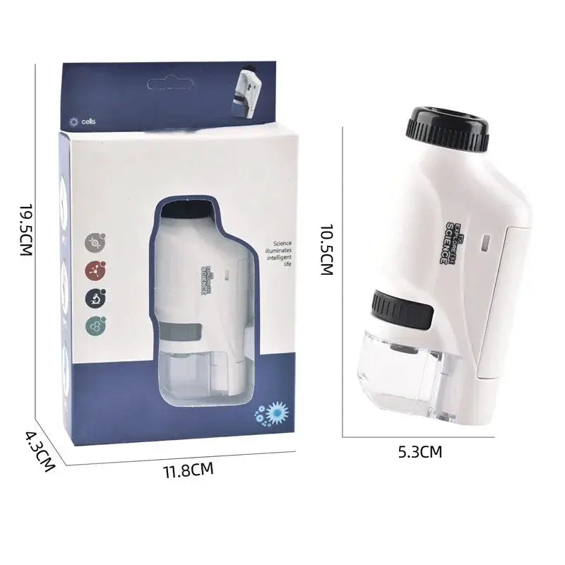 Mini Pocket Microscope Kit 60x To 120x For Kids Science