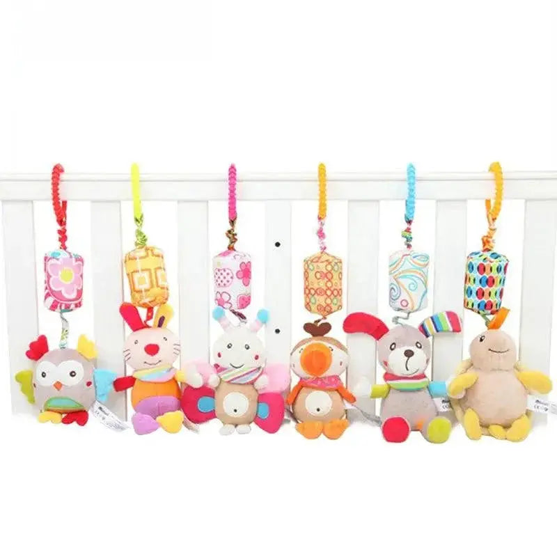 Sensory Plush Animal Rattle Teether Toy For Babies