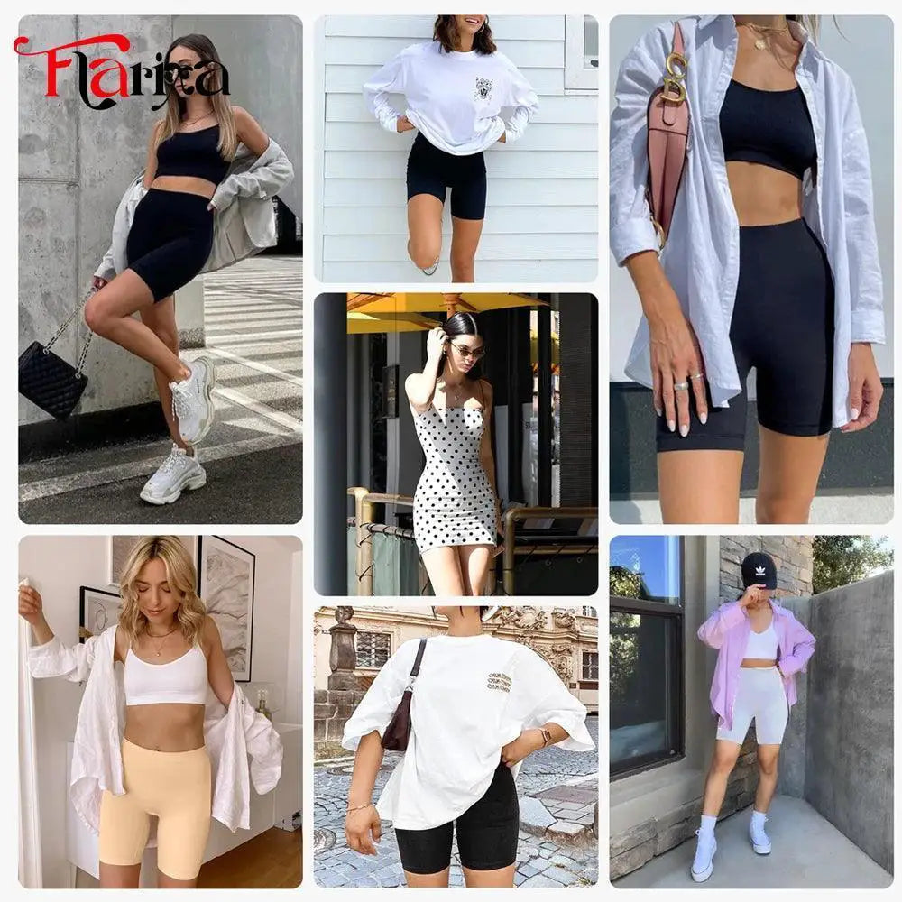 High Waist Seamless Boyshorts Anti Chafing Underwear Women