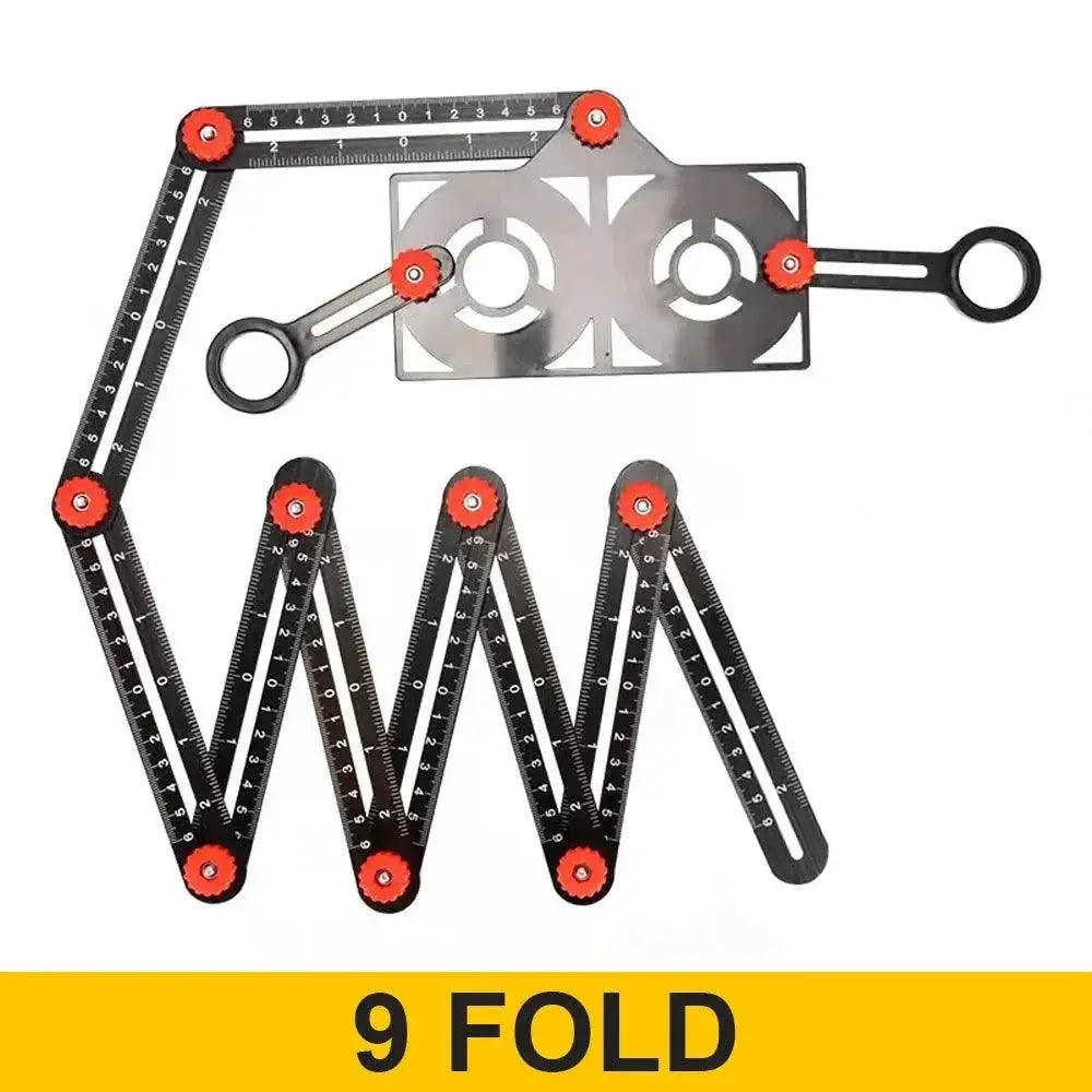 Aluminum Angle Ruler And Drill Locator Tool For Craftsmen