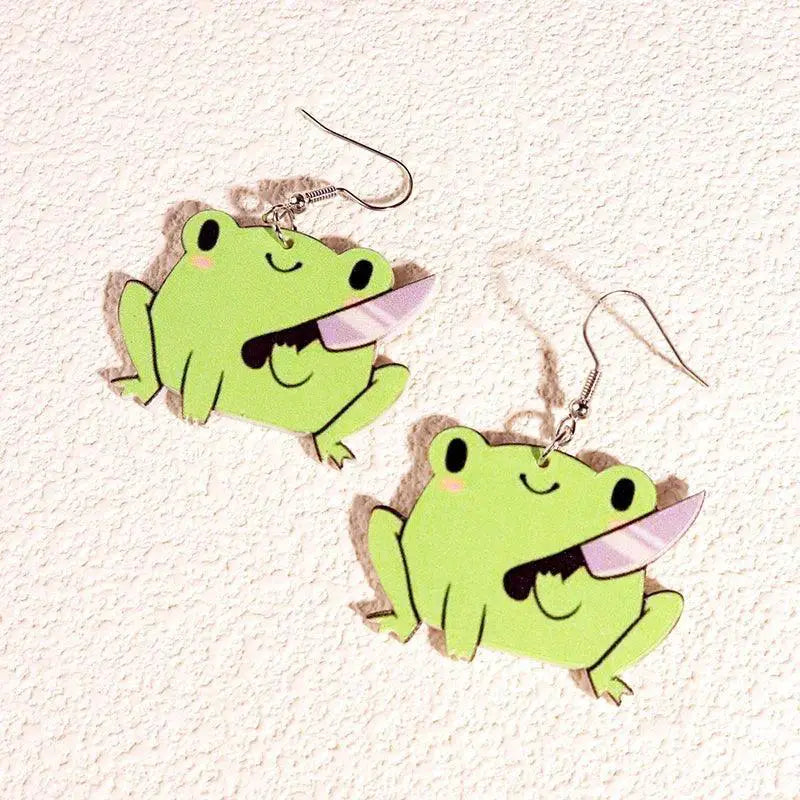 Exaggerated Cartoon Animal Earrings Unique Hip Hop Jewelry