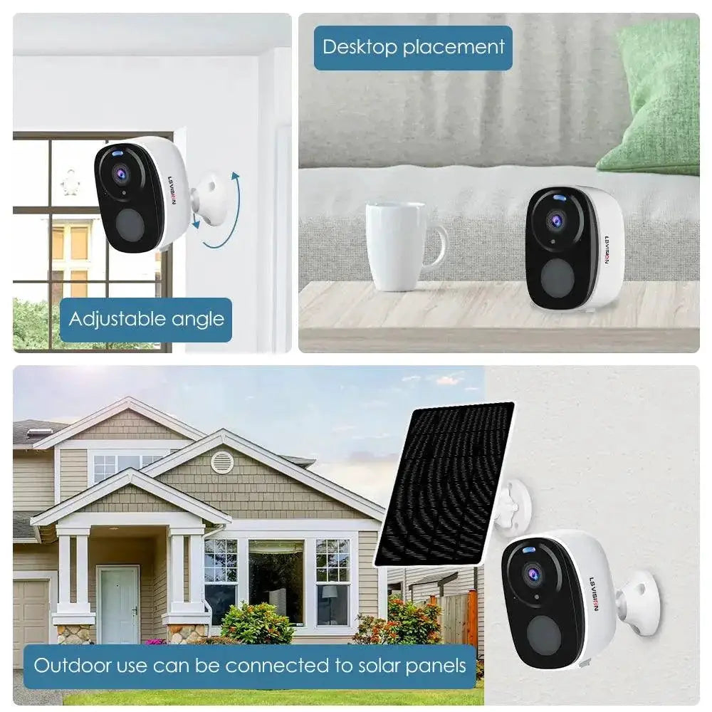 LS Vision Solar Powered Outdoor Security Camera Pro