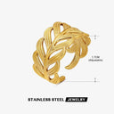 Luxury Gold Stainless Steel Rings Elegant Jewelry Set for All