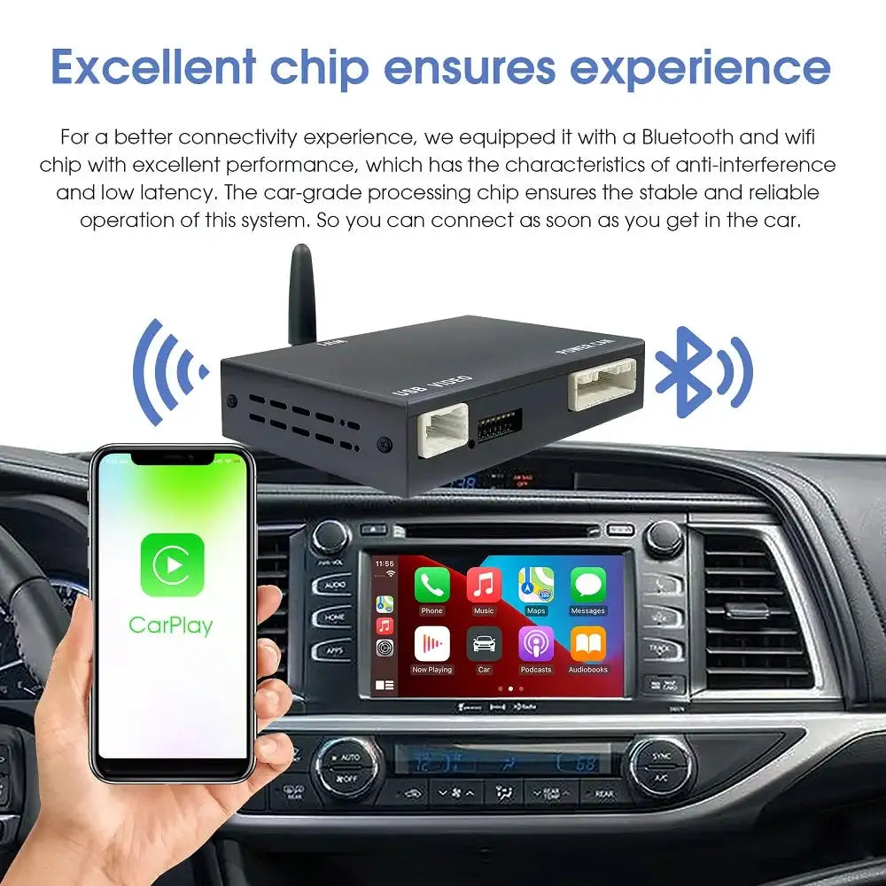 ANYFAR Wireless Carplay Android Auto For TOYOTA Touch 2 Entune 2.0 Highlander Tundra Sienna Prius Yaris Camry CHR Module