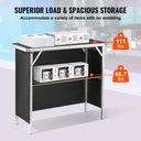 Foldable Portable Bar Table Black