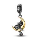 Silver Rainbow Flower Dragonfly Charm