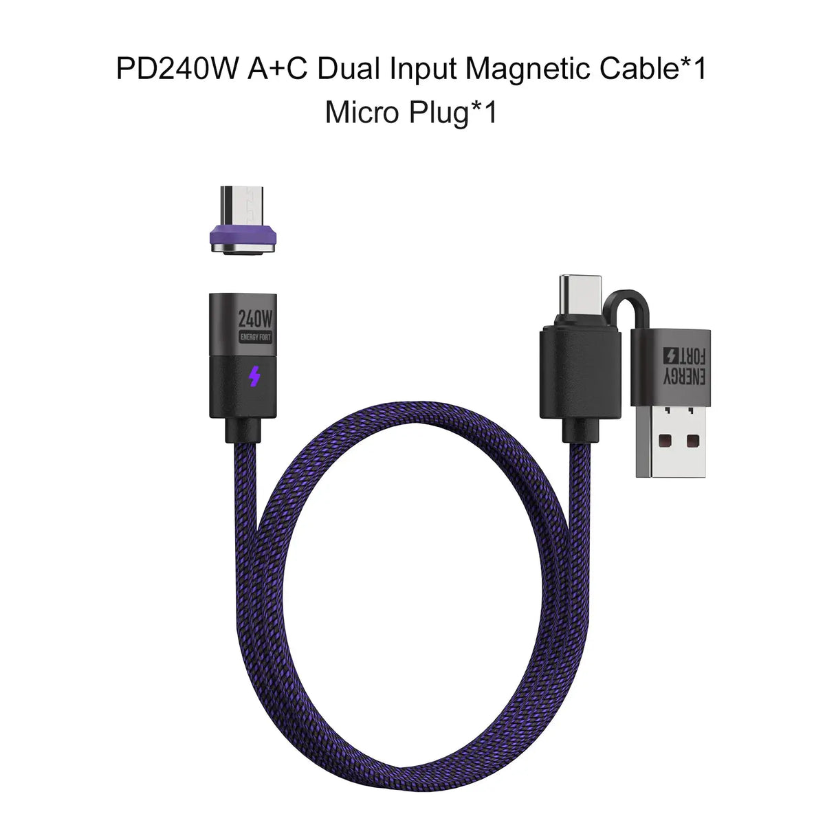 Braided Magnetic Fast Charge Cable — product view 10