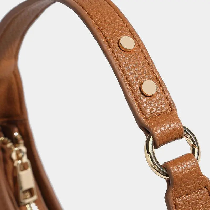 Vintage Half Moon Bag For Women Luxury Designer PU Purse