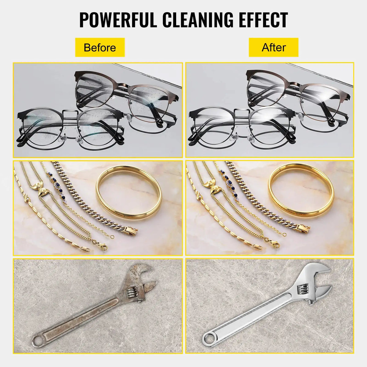 SucceBuy Ultrasonic Cleaner Stainless Steel Portable Cleaning Washing — product view 4