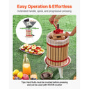 SucceBuy Fruit Wine Press Solid Wood Basket w/ Blocks Heavy