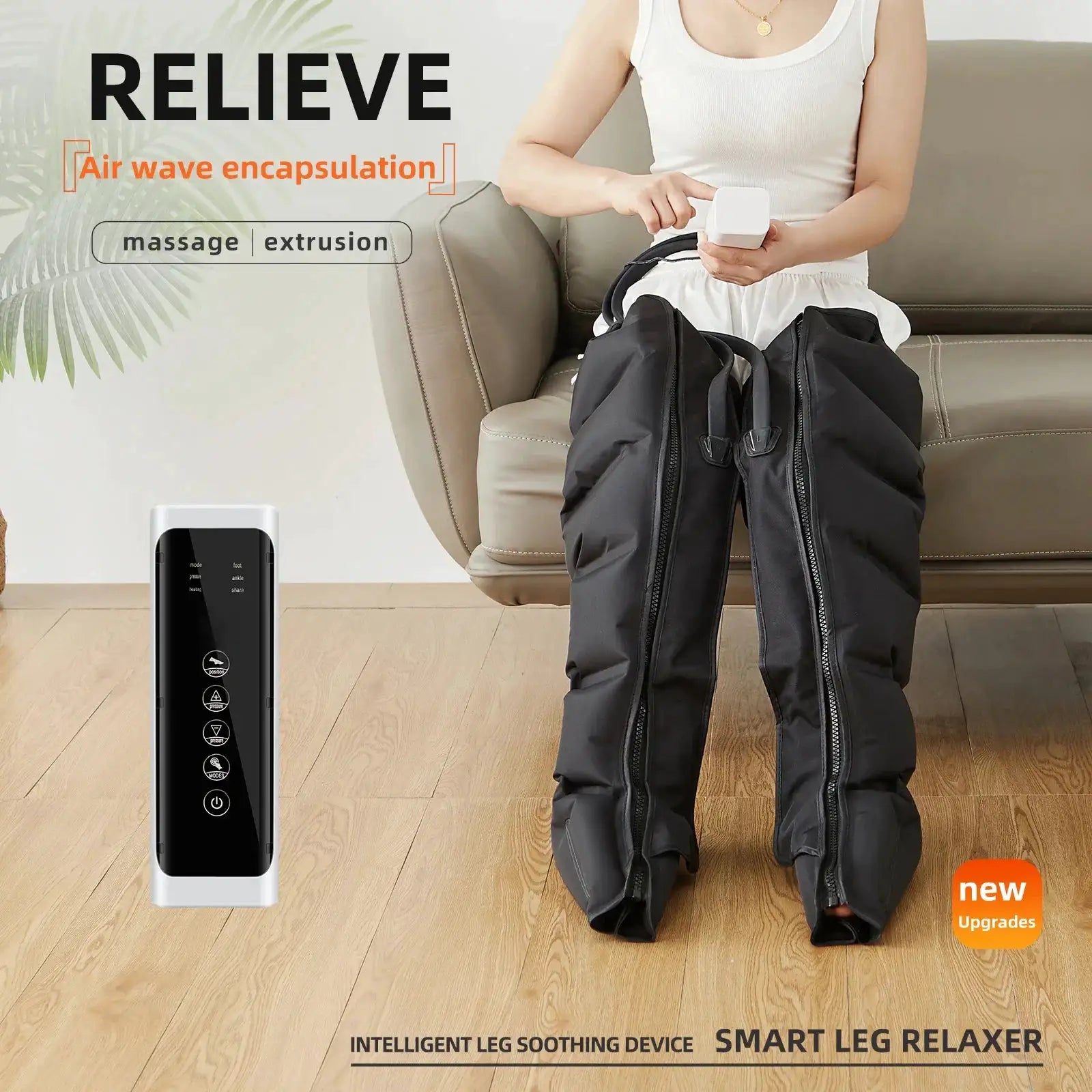 2026 NEW Foot Air Pressure Leg Massager Promotes Blood Circulation Kneading Squeezing Deep Relaxation Muscle With Hand Control